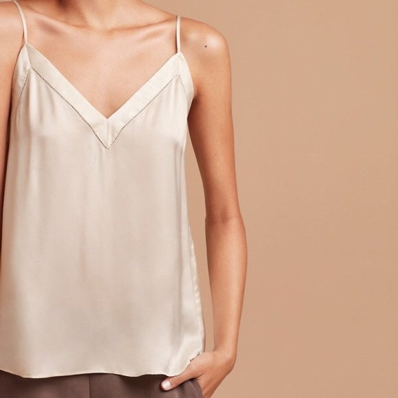 Aritzia Tops - Aritzia Wilfred Ivory Silk Cami